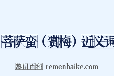 菩萨蛮（赏梅）近义词是什么意思的图片